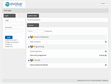 Tablet Screenshot of evolveuniversity.com